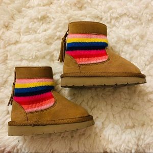 Crazy Stripe Sherpa Gap Boots